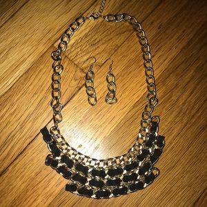 Zara Black Ribbon woven necklace 🖤